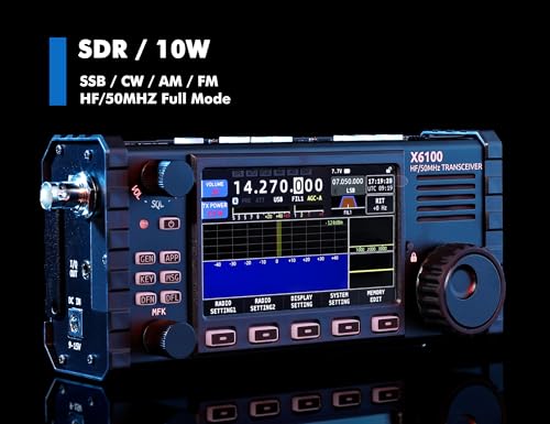 Xiegu X6100 HF Transceiver SDR HF/50MHz Full Mode Built in Battery and Auto Antenna Tuner