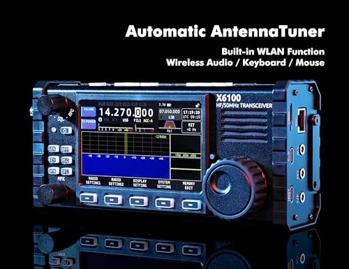 Xiegu X6100 HF Transceiver SDR HF/50MHz Full Mode Built in Battery and Auto Antenna Tuner