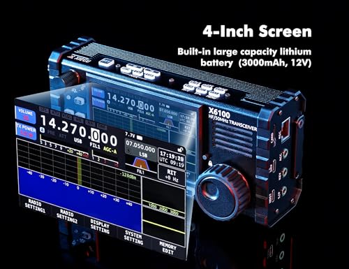 Xiegu X6100 HF Transceiver SDR HF/50MHz Full Mode Built in Battery and Auto Antenna Tuner