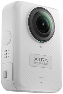 Xtra 360 Camera  8K Panoramic Video  1 Inch Sensor Equivalent  100MP High Resolution  Waterproof Action Camera  105GB Built in Storage  Bullet Time  Broad Compatibility  Vlog
