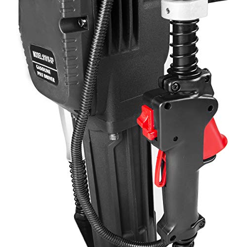 XtremepowerUS 38cc Gas Powered T Post Driver Fence Post Driver Gasoline Piling 4 Stroke EPA Certificated w/Rolling Case