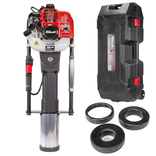 XtremepowerUS Pilotaje de gasolina de 52 cc con poste en T para poste de conductor, pilotaje de gasolina, motor de 2 tiempos, certificado por la EPA con estuche de almacenamiento