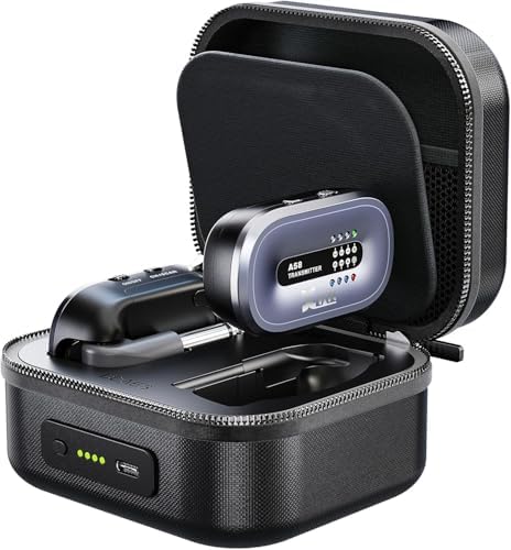 Xvive AC58 Wireless Guitar System 5 8GHz  A58 Guitar Wireless System with Charging Case for Active or Passive Pickup Electric/Acoustic Bass Guitar