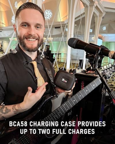 Xvive AC58 Wireless Guitar System 5 8GHz  A58 Guitar Wireless System with Charging Case for Active or Passive Pickup Electric/Acoustic Bass Guitar