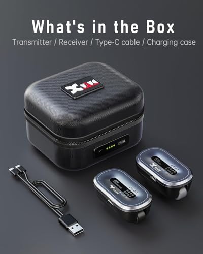 Xvive AC58 Wireless Guitar System 5 8GHz  A58 Guitar Wireless System with Charging Case for Active or Passive Pickup Electric/Acoustic Bass Guitar