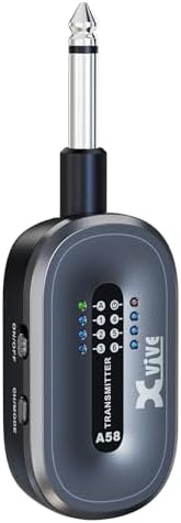 Xvive AC58 Wireless Guitar System 5 8GHz  A58 Guitar Wireless System with Charging Case for Active or Passive Pickup Electric/Acoustic Bass Guitar