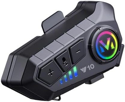 Y10 Motorcycle Helmet Bluetooth Headset  Bluetooth 5 3 Headphone  Smart Noise Reduction  HiFi Level Sound Quality  IPX6 Waterproof  2 Different Types of Mic  Compatible with All Helmets