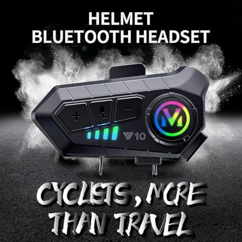 Y10 Motorcycle Helmet Bluetooth Headset  Bluetooth 5 3 Headphone  Smart Noise Reduction  HiFi Level Sound Quality  IPX6 Waterproof  2 Different Types of Mic  Compatible with All Helmets