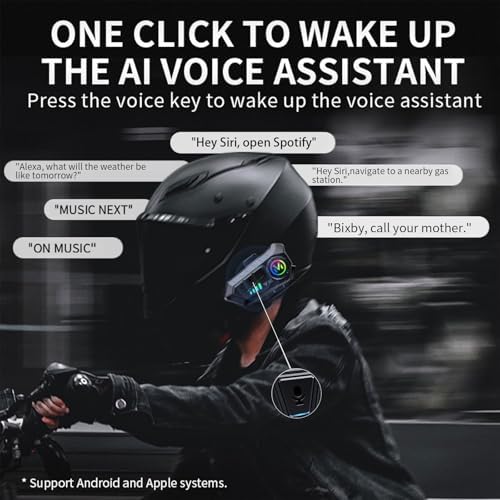 Y10 Motorcycle Helmet Bluetooth Headset  Bluetooth 5 3 Headphone  Smart Noise Reduction  HiFi Level Sound Quality  IPX6 Waterproof  2 Different Types of Mic  Compatible with All Helmets