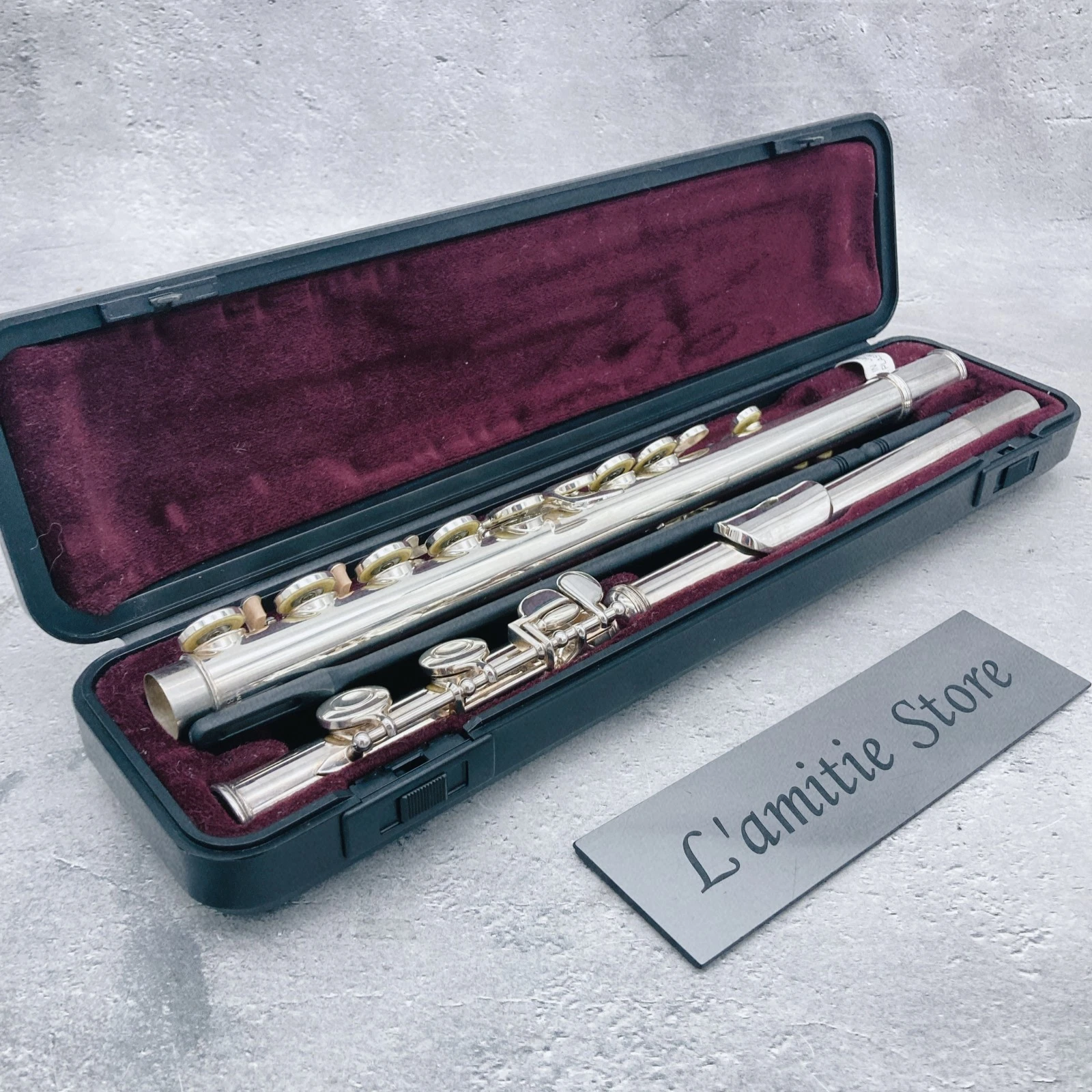YAMAHA Student Flute YFL 221 Case Nickel Silver Plated Japan YFL221 Instrument