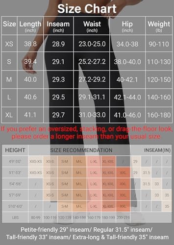 YEOREO Workout Leggings Womens No Front Seam Straight Leggings 29/ 31 5/ 33/ 35  High Waist Buttery Eddiy Gym Yoga Pants