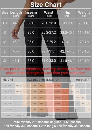YEOREO Workout Leggings Womens No Front Seam Straight Leggings 29/ 31 5/ 33/ 35  High Waist Buttery Eddiy Gym Yoga Pants