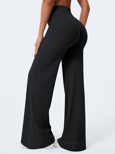 YEOREO Workout Leggings Womens No Front Seam Straight Leggings 29/ 31 5/ 33/ 35  High Waist Buttery Eddiy Gym Yoga Pants