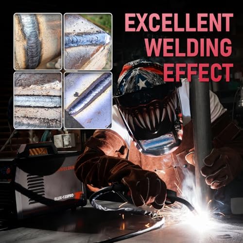 YESWELDER 135A MIG Welder  110V Flux Core MIG/Lift TIG/Stick 3 in 1 Large LED Digital Display Welding Machine IGBT Inverter Welder