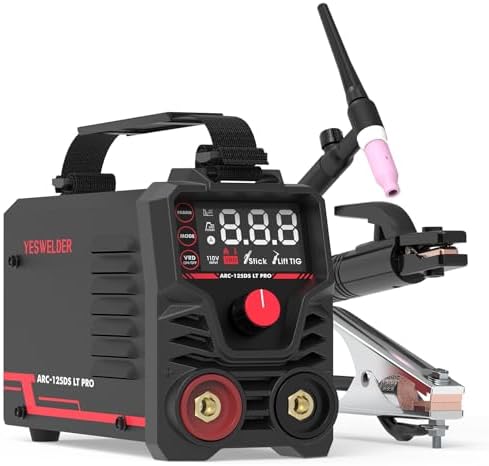 YESWELDER 205Amp Stick Welder Large LED Display  Digital Inverter IGBT ARC Welding Machine  110V/220V Dual Voltage Hot Start Portable MMA Welder Machine  Arc force