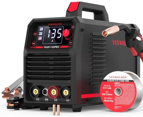 YESWELDER Gas Gasless 160A Multiprocess MIG Welder  Flux Core/MIG/Lift TIG/Stick ARC Welder 4 in 1 Welding Machine  Synergic Control 110V/220V Dual Voltage