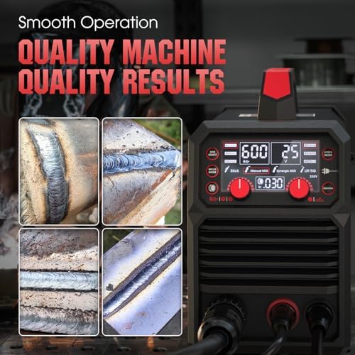 YESWELDER MIG 140DS PRO MIG Welder  140Amp 110/220V Dual Voltage  4 in 1 Gas MIG/Flux Core MIG/Lift TIG/Stick Multiprocess MIG Welding Machine