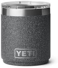 YETI Rambler Lowball apilable 2.0 de 10 onzas, aislado al vacío, acero inoxidable con tapa MagSlider, color negro