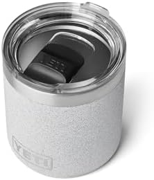 YETI Rambler Lowball apilable 2.0 de 10 onzas, aislado al vacío, acero inoxidable con tapa MagSlider, color negro