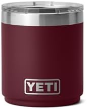 YETI Rambler Lowball apilable 2.0 de 10 onzas, aislado al vacío, acero inoxidable con tapa MagSlider, color negro