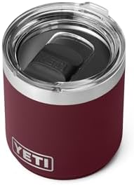 YETI Rambler Lowball apilable 2.0 de 10 onzas, aislado al vacío, acero inoxidable con tapa MagSlider, color negro