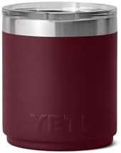 YETI Rambler Lowball apilable 2.0 de 10 onzas, aislado al vacío, acero inoxidable con tapa MagSlider, color negro