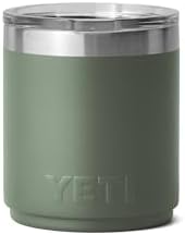 YETI Rambler Lowball apilable 2.0 de 10 onzas, aislado al vacío, acero inoxidable con tapa MagSlider, color negro