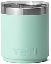 YETI Rambler Lowball apilable 2.0 de 10 onzas, aislado al vacío, acero inoxidable con tapa MagSlider, color negro
