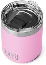 YETI Rambler Lowball apilable 2.0 de 10 onzas, aislado al vacío, acero inoxidable con tapa MagSlider, color negro