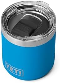 YETI Rambler Lowball apilable 2.0 de 10 onzas, aislado al vacío, acero inoxidable con tapa MagSlider, color negro