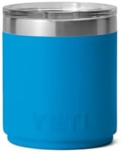YETI Rambler Lowball apilable 2.0 de 10 onzas, aislado al vacío, acero inoxidable con tapa MagSlider, color negro