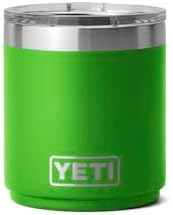 YETI Rambler Lowball apilable 2.0 de 10 onzas, aislado al vacío, acero inoxidable con tapa MagSlider, color negro