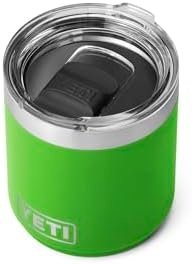 YETI Rambler Lowball apilable 2.0 de 10 onzas, aislado al vacío, acero inoxidable con tapa MagSlider, color negro