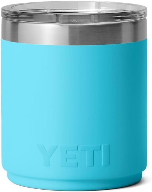 YETI Rambler Lowball apilable 2.0 de 10 onzas, aislado al vacío, acero inoxidable con tapa MagSlider, color negro
