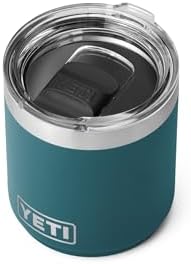 YETI Rambler Lowball apilable 2.0 de 10 onzas, aislado al vacío, acero inoxidable con tapa MagSlider, color negro