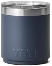 YETI Rambler Lowball apilable 2.0 de 10 onzas, aislado al vacío, acero inoxidable con tapa MagSlider, color negro
