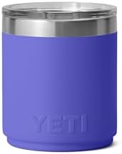 YETI Rambler Lowball apilable 2.0 de 10 onzas, aislado al vacío, acero inoxidable con tapa MagSlider, color negro