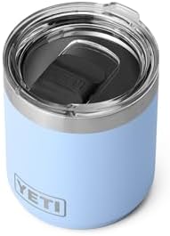 YETI Rambler Lowball apilable 2.0 de 10 onzas, aislado al vacío, acero inoxidable con tapa MagSlider, color negro