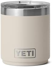 YETI Rambler Lowball apilable 2.0 de 10 onzas, aislado al vacío, acero inoxidable con tapa MagSlider, color negro