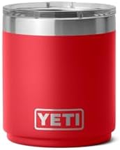 YETI Rambler Lowball apilable 2.0 de 10 onzas, aislado al vacío, acero inoxidable con tapa MagSlider, color negro