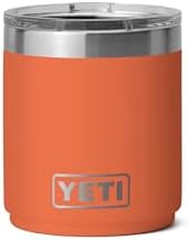 YETI Rambler Lowball apilable 2.0 de 10 onzas, aislado al vacío, acero inoxidable con tapa MagSlider, color negro