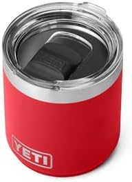 YETI Rambler Lowball apilable 2.0 de 10 onzas, aislado al vacío, acero inoxidable con tapa MagSlider, color negro
