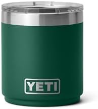 YETI Rambler Lowball apilable 2.0 de 10 onzas, aislado al vacío, acero inoxidable con tapa MagSlider, color negro