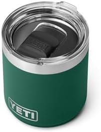 YETI Rambler Lowball apilable 2.0 de 10 onzas, aislado al vacío, acero inoxidable con tapa MagSlider, color negro
