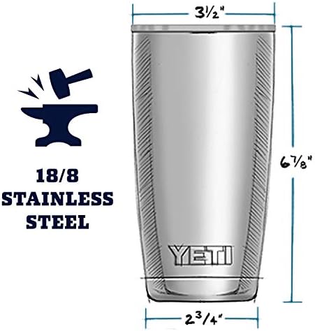 YETI Rambler 20 oz Stainless Steel Vacuum Insulated Tumbler w/MagSlider Lid