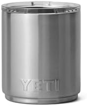 YETI Rambler Lowball  Vacuum Insulated Stainless Steel Stackable Lowball with MagSlider Lid  Stainless Steel  10 oz  296 ml 