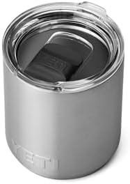 YETI Rambler Lowball  Vacuum Insulated Stainless Steel Stackable Lowball with MagSlider Lid  Stainless Steel  10 oz  296 ml 