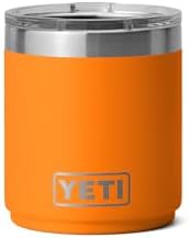 YETI Rambler Lowball  Vacuum Insulated Stainless Steel Stackable Lowball with MagSlider Lid  Stainless Steel  10 oz  296 ml 