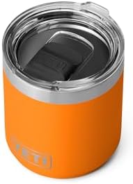 YETI Rambler Lowball  Vacuum Insulated Stainless Steel Stackable Lowball with MagSlider Lid  Stainless Steel  10 oz  296 ml 