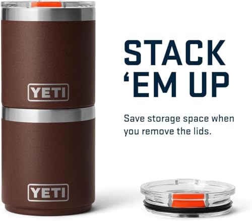 YETI Rambler Lowball  Vacuum Insulated Stainless Steel Stackable Lowball with MagSlider Lid  Stainless Steel  10 oz  296 ml 